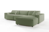 KAWOLA Sofa RANI Ecksofa Cord olivgrün