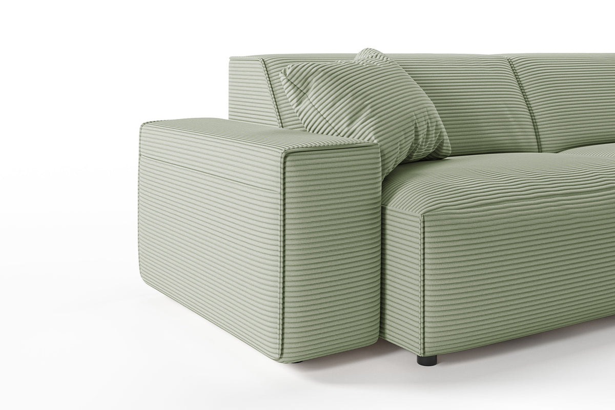 KAWOLA Sofa RANI Ecksofa Cord olivgrün