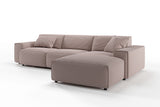 KAWOLA Sofa RANI Ecksofa Cord rosa