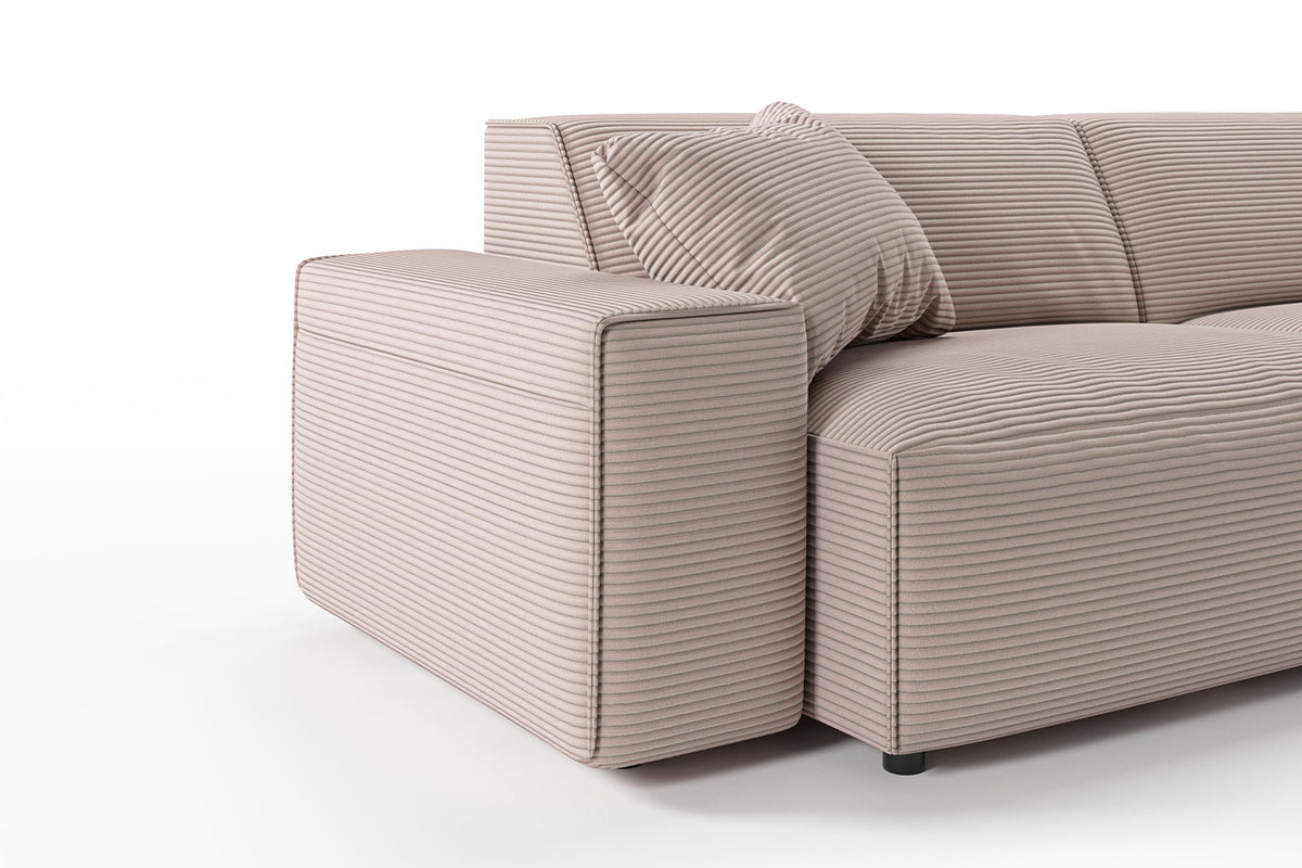 KAWOLA Sofa RANI Ecksofa Cord rosa