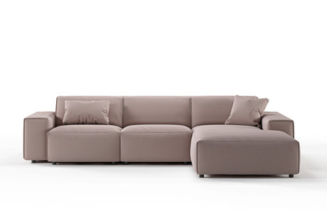 KAWOLA Sofa RANI Ecksofa Cord rosa