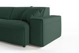 KAWOLA Sofa RANI Ecksofa Cord smaragd