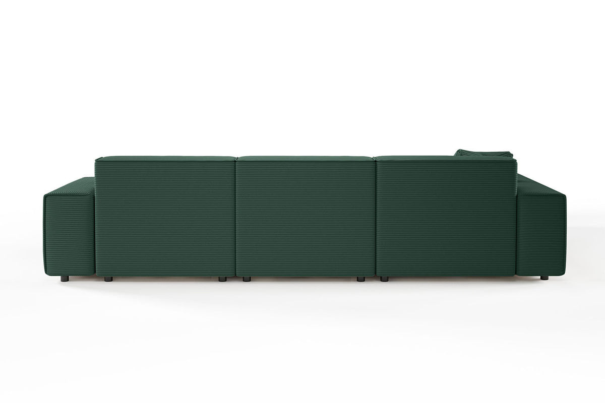 KAWOLA Sofa RANI Ecksofa Cord smaragd