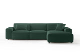 KAWOLA Sofa RANI Ecksofa Cord smaragd