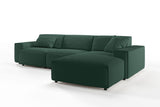 KAWOLA Sofa RANI Ecksofa Cord smaragd