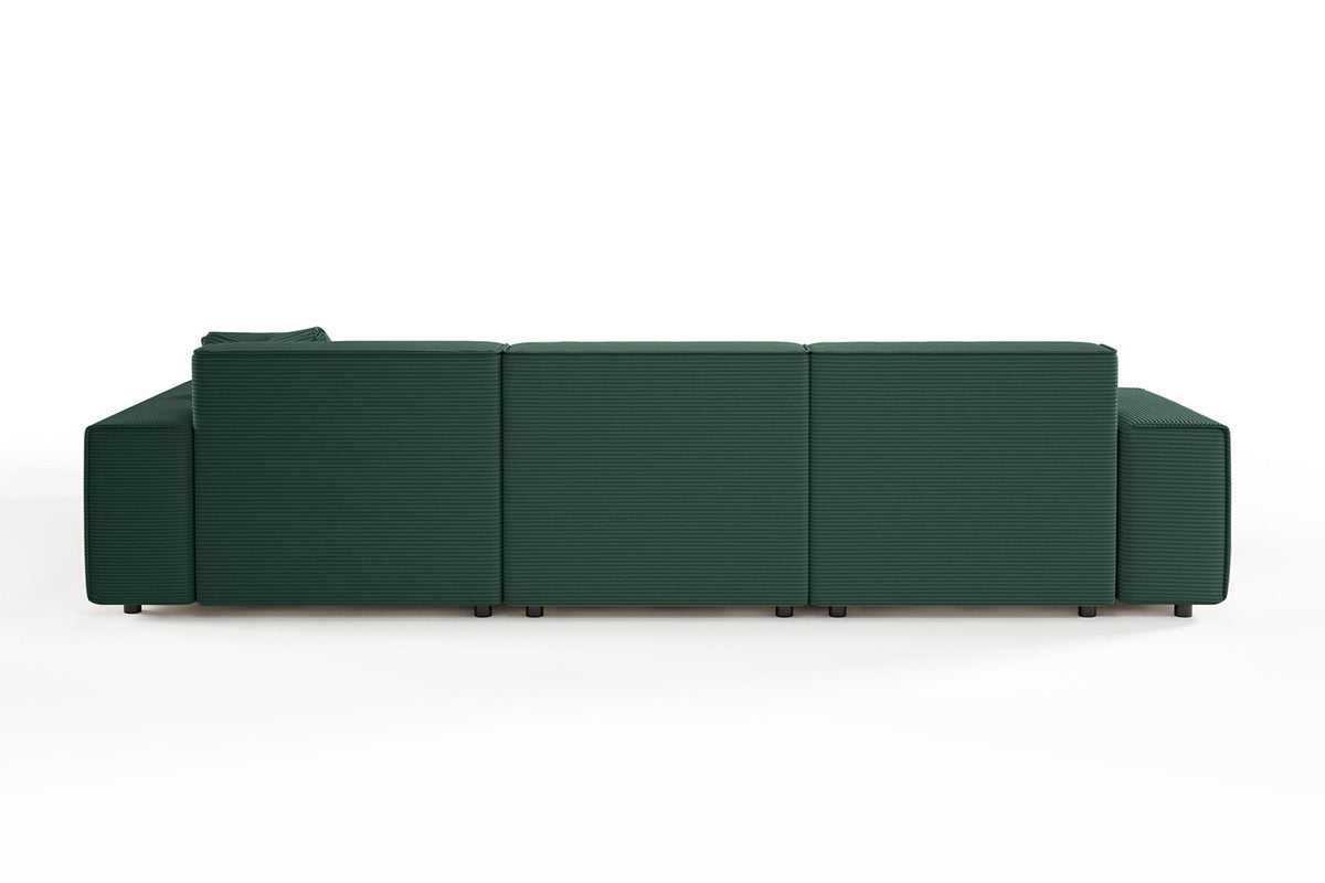 KAWOLA Sofa RANI Ecksofa Cord smaragd