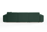 KAWOLA Sofa RANI Ecksofa Cord smaragd