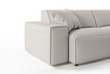 KAWOLA Sofa RANI Ecksofa Cord steingrau