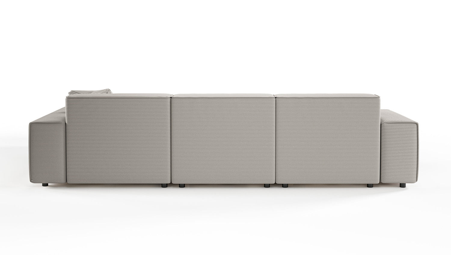 KAWOLA Sofa RANI Ecksofa Cord steingrau