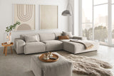 KAWOLA Sofa RANI Ecksofa Cord steingrau, Rechts