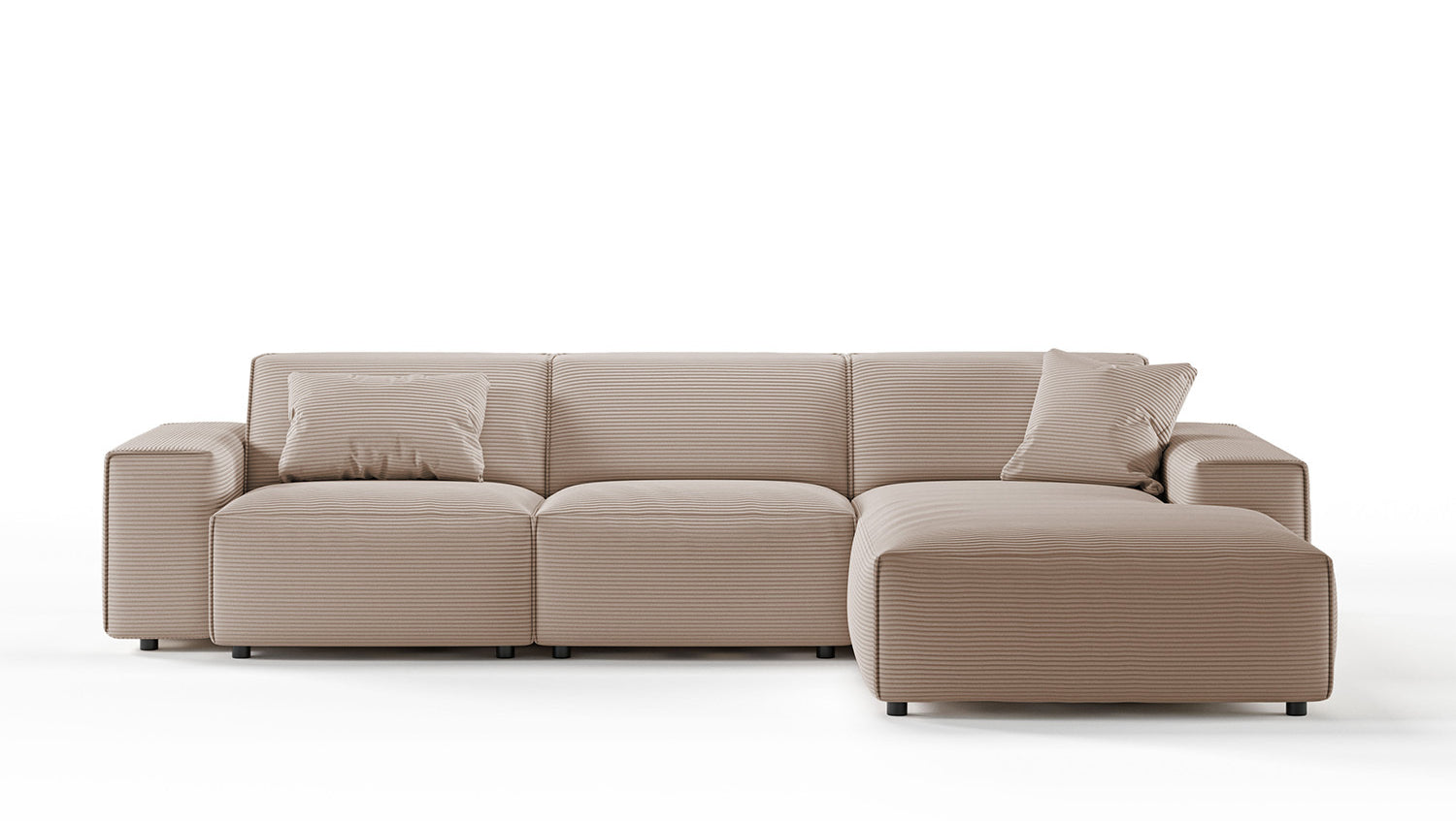 KAWOLA Sofa RANI Ecksofa Cord taupe