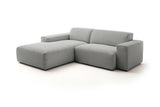 KAWOLA Sofa RANI Ecksofa Feincord grau