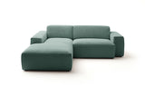 KAWOLA Sofa RANI Ecksofa Feincord grün