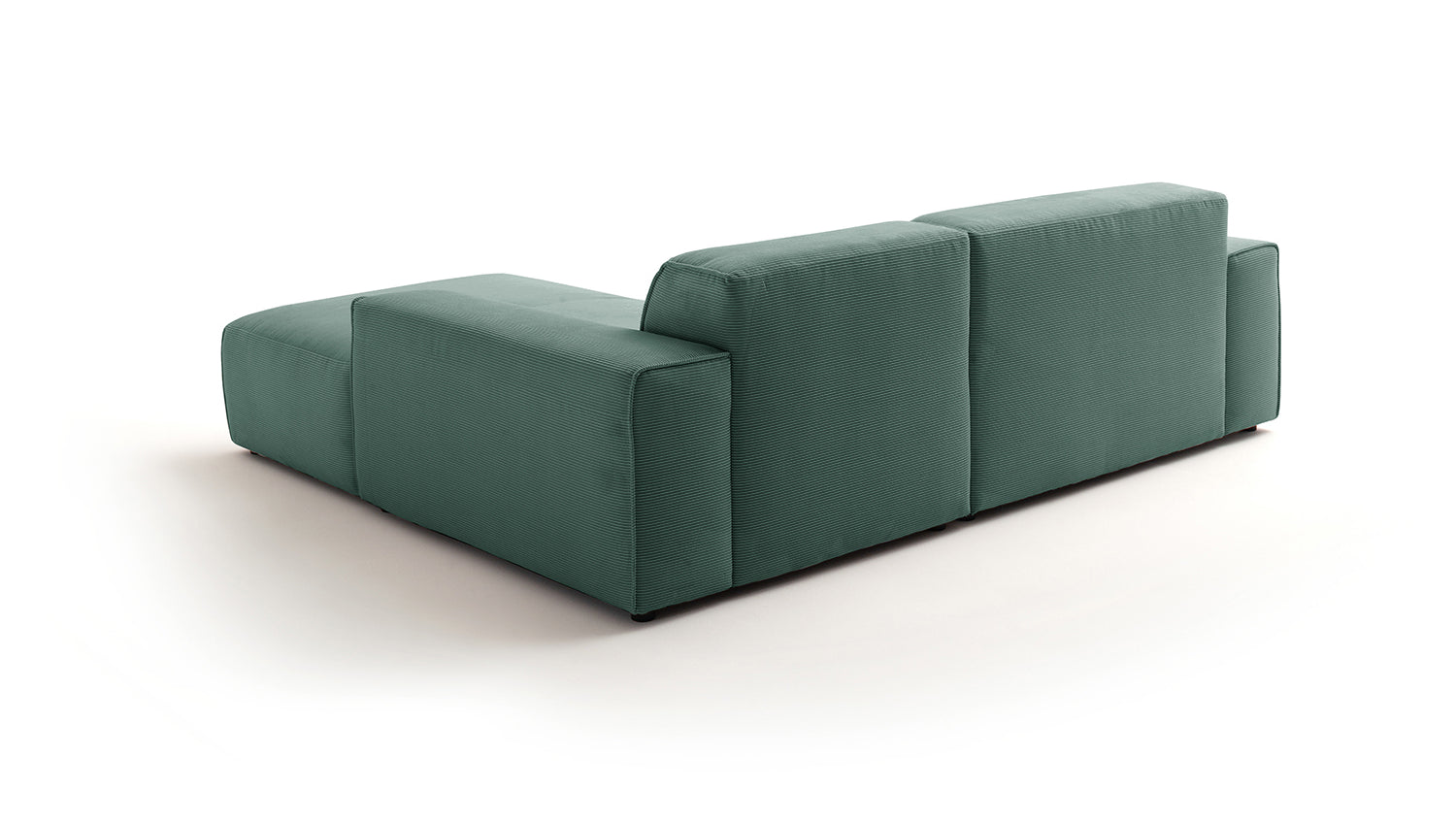 KAWOLA Sofa RANI Ecksofa Feincord grün