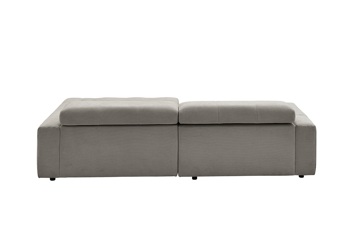 KAWOLA Sofa RENO Ecksofa Feincord grau
