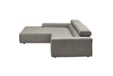 KAWOLA Sofa RENO Ecksofa Feincord grau
