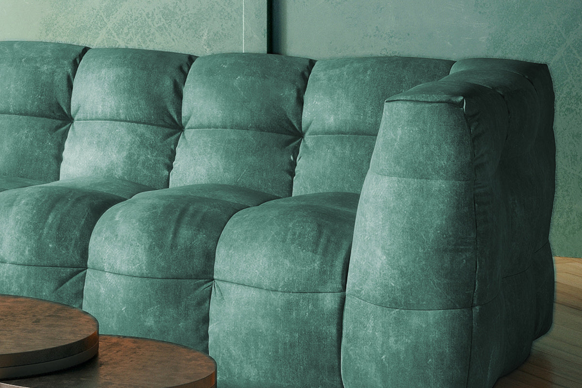 KAWOLA Sofa ROSARIO Ecksofa Velvet petrol
