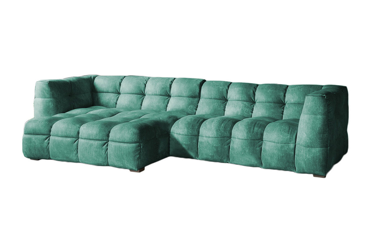 KAWOLA Sofa ROSARIO Ecksofa Velvet petrol