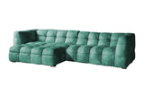 KAWOLA Sofa ROSARIO Ecksofa Velvet petrol