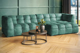 KAWOLA Sofa ROSARIO Ecksofa Velvet petrol