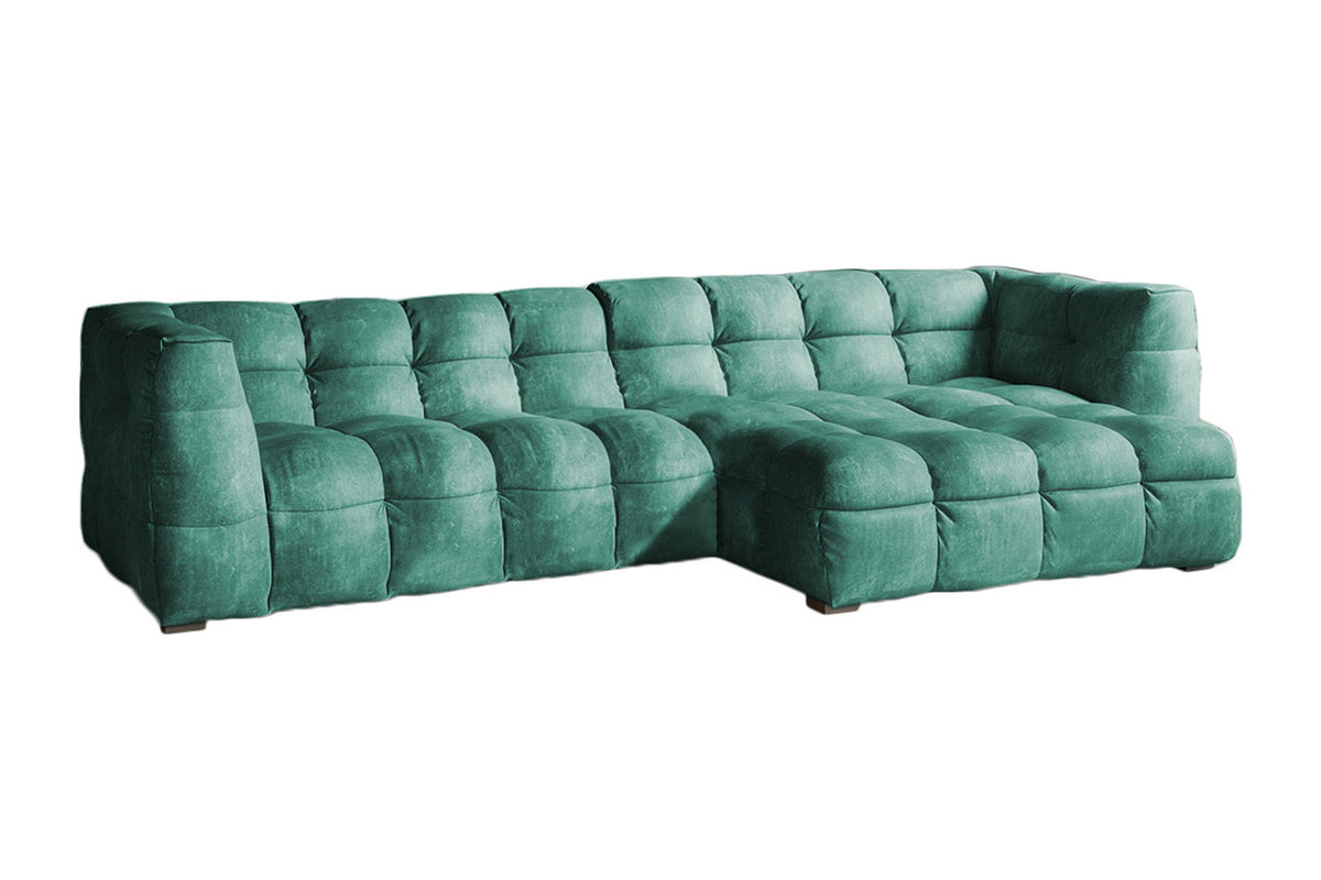 KAWOLA Sofa ROSARIO Ecksofa Velvet petrol