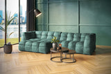 KAWOLA Sofa ROSARIO Ecksofa Velvet petrol, Links