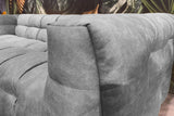 KAWOLA Sofa ROSARIO Velvet hellgrau