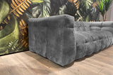 KAWOLA Sofa ROSARIO Velvet hellgrau