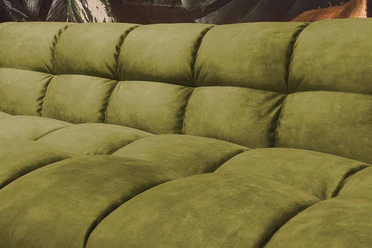 KAWOLA Sofa ROSARIO Velvet moosgrün