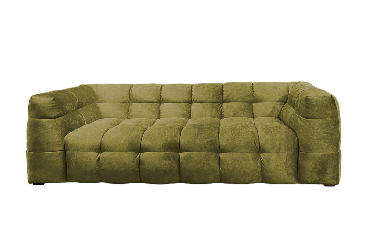 KAWOLA Sofa ROSARIO Velvet moosgrün