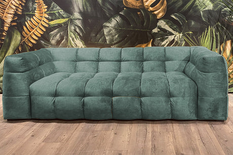 KAWOLA Sofa ROSARIO Velvet petrol
