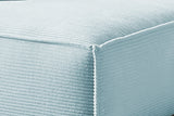 KAWOLA Sofa SAMU Ecksofa Cord hellblau