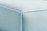 KAWOLA Sofa SAMU Ecksofa Cord hellblau