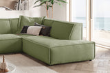 KAWOLA Sofa SAMU Ecksofa Cord olivgrün