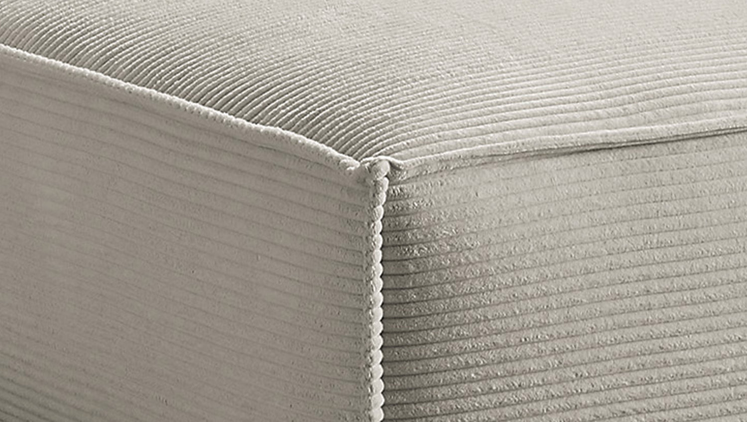 KAWOLA Sofa SAMU Ecksofa Cord steingrau