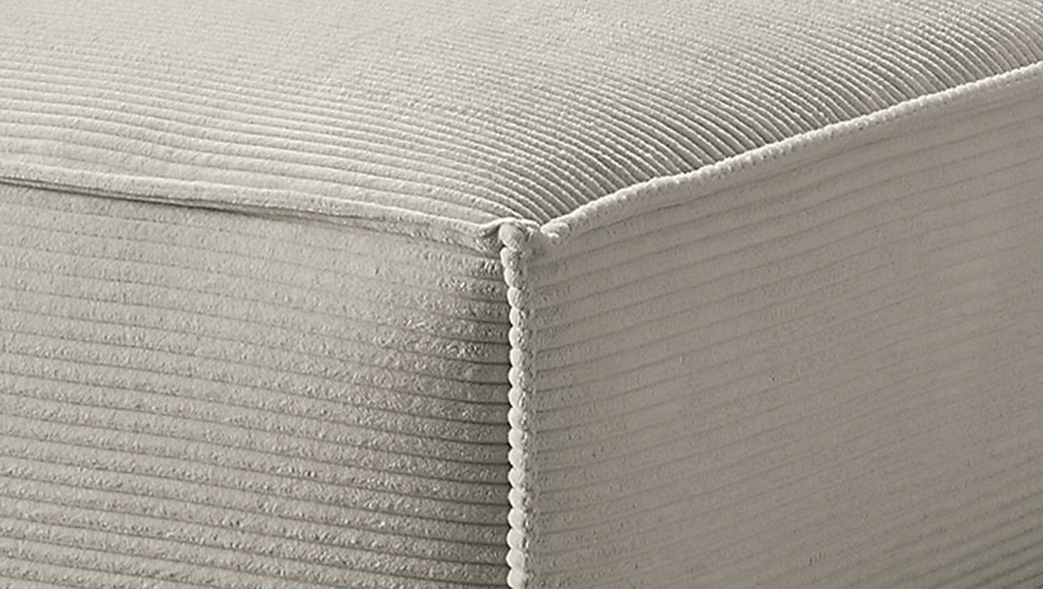 KAWOLA Sofa SAMU Ecksofa Cord steingrau