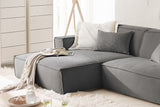 KAWOLA Sofa SAMU Ecksofa Feincord anthrazit