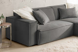 KAWOLA Sofa SAMU Ecksofa Feincord anthrazit