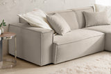 KAWOLA Sofa SAMU Ecksofa Feincord beige