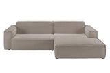 KAWOLA Sofa SAMU Ecksofa Feincord grau