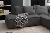 KAWOLA Sofa SAMU Ecksofa Stoff anthrazit