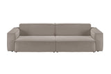 KAWOLA Sofa SAMU Feincord grau, 2-Sitzer