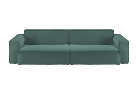 KAWOLA Sofa SAMU Feincord grün, 2-Sitzer