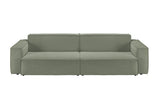 KAWOLA Sofa SAMU Feincord olivgrün, 2-Sitzer