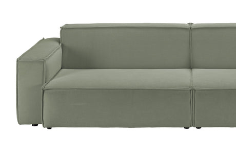 KAWOLA Sofa SAMU Feincord olivgrün