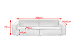 KAWOLA Sofa SAMU Feincord olivgrün