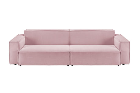 KAWOLA Sofa SAMU Feincord rosa, 3-Sitzer