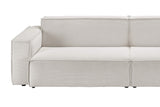 KAWOLA Sofa SAMU Feincord silber