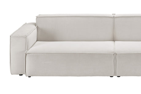 KAWOLA Sofa SAMU Feincord silber