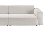 KAWOLA Sofa SAMU Feincord silber